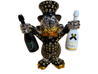 Sculptuur, Lior24, Dagobert Duck, Zwart